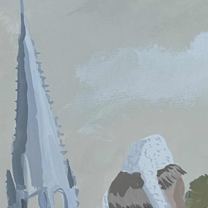 Thierry GUILLEMOT (1957-) «Procession à Sainte Anne la Palud en Bretagne » huile