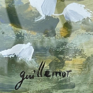 Thierry GUILLEMOT (1957-) «Procession à Sainte Anne la Palud en Bretagne » huile