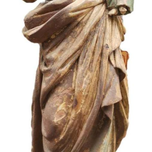 Polychrome wooden statue of Saint Joseph and the infant Jesus, 18th century sculpture