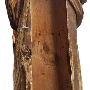 Statue en bois polychrome, Saint-Joseph et l'enfant Jésus, sculpture 18ème s