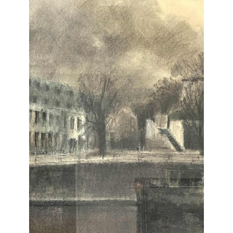 Roger SCHEP (-2007) « La pointe de la Citadelle de Namur - la Sambre » vers 1970