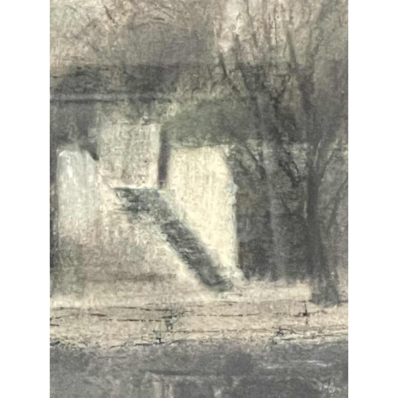 Roger SCHEP (-2007) « La pointe de la Citadelle de Namur - la Sambre » vers 1970