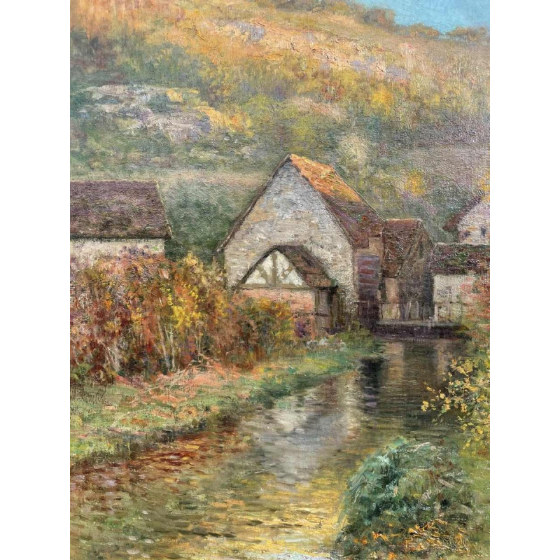 Jean BEAUDUIN (1851-1916) The Old Mill oil on canvas 73x60cm