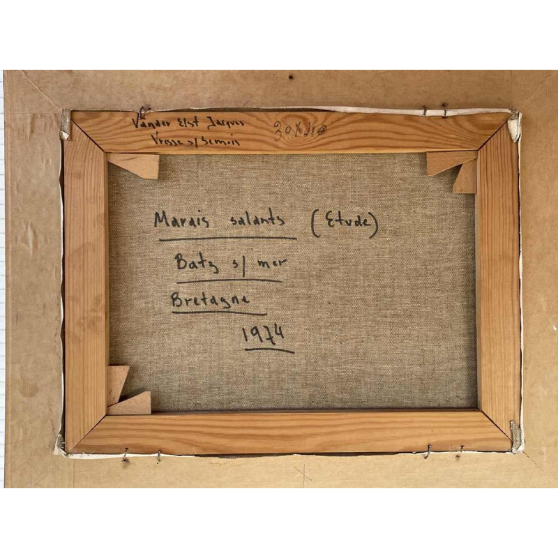 Jacques Vander Elst (1925-1991): “Zoutmoerassen Batz s/mer Bretagne 1974” hst