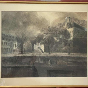 Roger SCHEP (-2007) « La pointe de la Citadelle de Namur - la Sambre » vers 1970