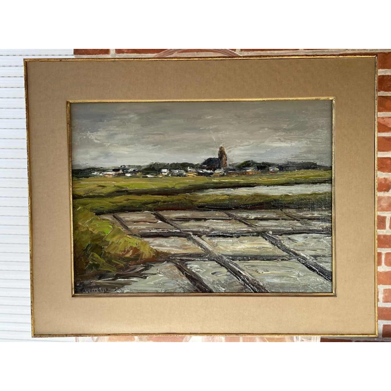 Jacques Vander Elst (1925-1991): “Zoutmoerassen Batz s/mer Bretagne 1974” hst