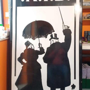 RVS levensverzekeringsmaatschappij, geëmailleerde plaque, 1957