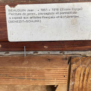 Jean BEAUDUIN (1851-1916) « Le Vieux Moulin » huile sur toile 73x60cm