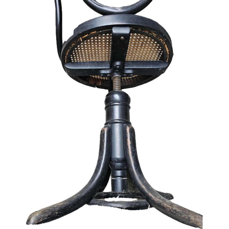 Thonet, verstelbare draaistoel van gebogen hout, ca 1900