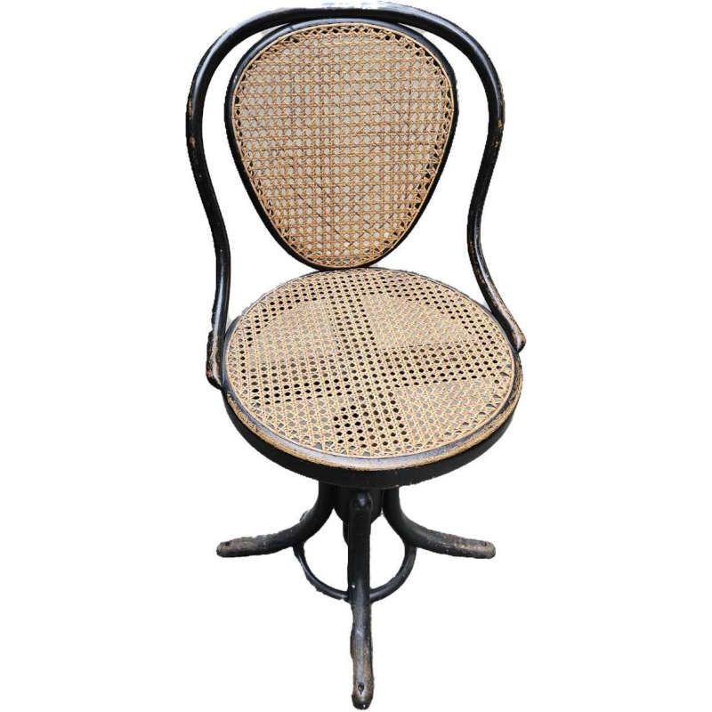 Thonet, verstelbare draaistoel van gebogen hout, ca 1900