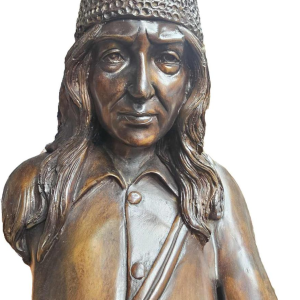 Monumentaal bronzen beeld 'Bergman', paard en ruiter, 20e eeuw