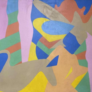 Huile sur toile « POP ART » années vers 1970 signée.