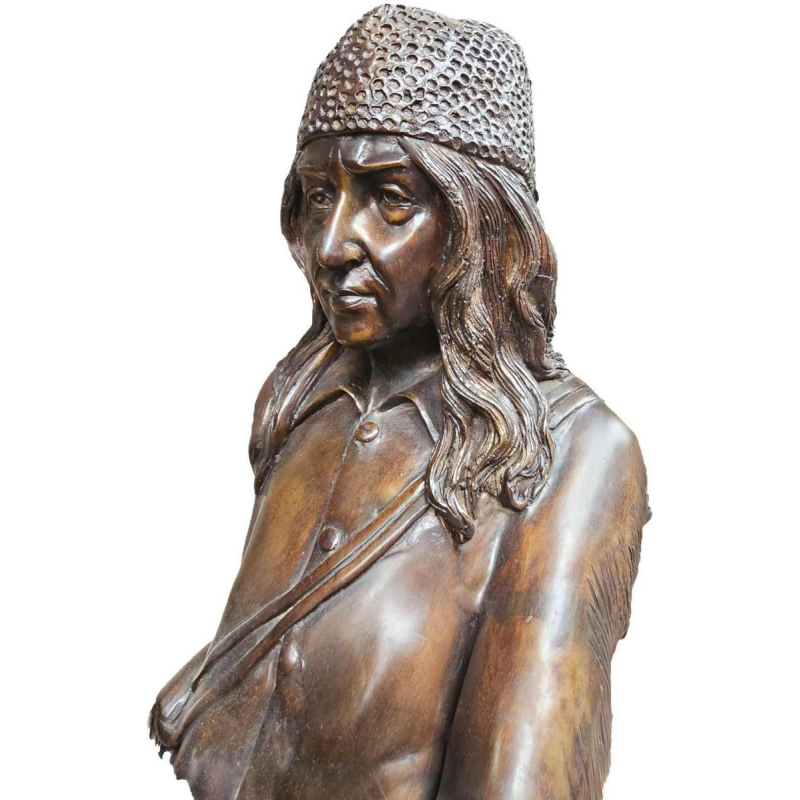 Monumentaal bronzen beeld 'Bergman', paard en ruiter, 20e eeuw