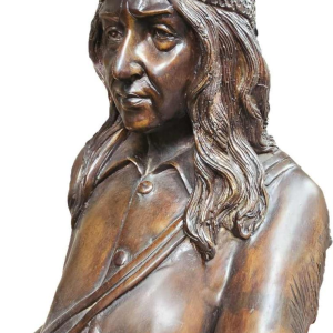 Sculpture monumentale en bronze 'Mountain Man', cheval et cavalier, 20ème siècle