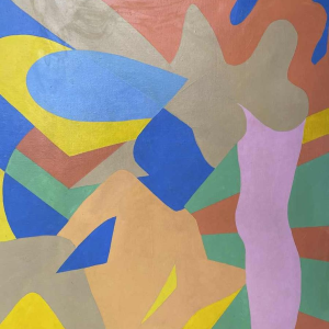 Huile sur toile « POP ART » années vers 1970 signée.