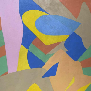 Huile sur toile « POP ART » années vers 1970 signée.