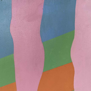 Huile sur toile « POP ART » années vers 1970 signée.