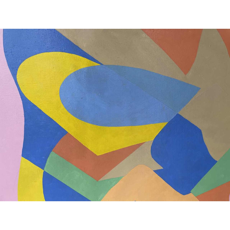 Huile sur toile « POP ART » années vers 1970 signée.