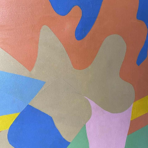 Huile sur toile « POP ART » années vers 1970 signée.