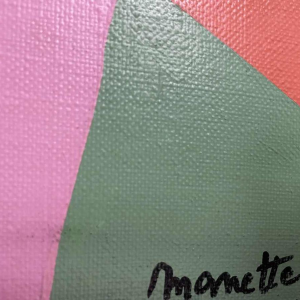 Huile sur toile « POP ART » années vers 1970 signée.