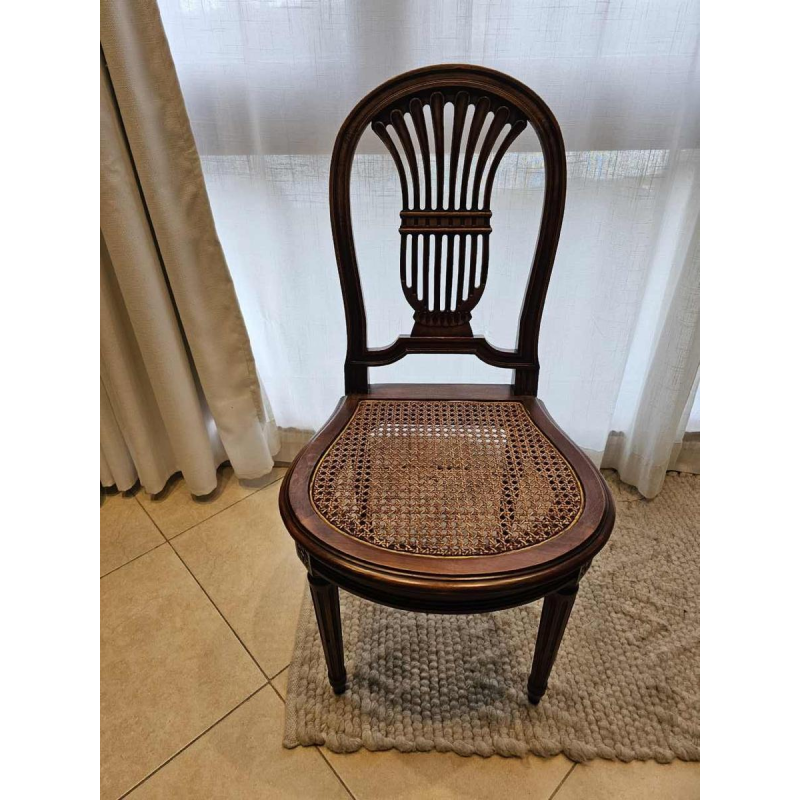 Set van 4 mahoniehouten Louis XVI stoelen, hete lucht ballon rugleuning