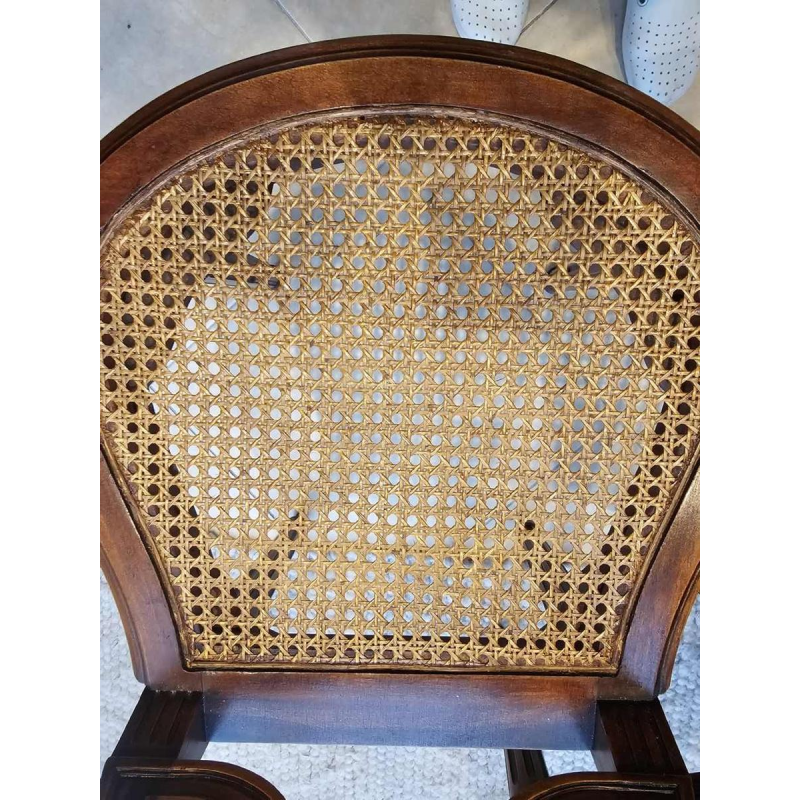 Suite de 4 chaises Louis XVI en acajou, dossier montgolfière