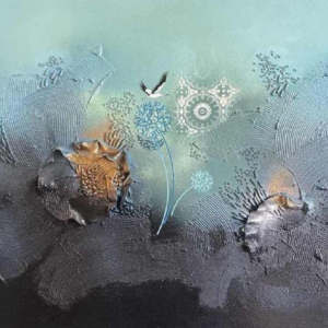 Philippe Waxweiler (1943-): « Mon jardin secret » hsp 55x93 cm