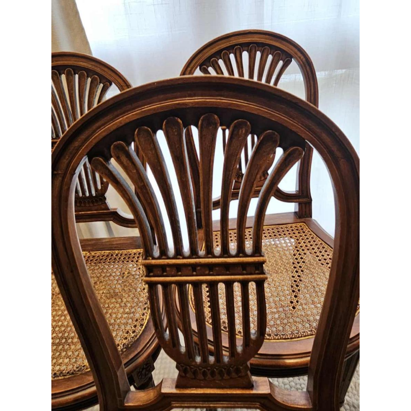 Set van 4 mahoniehouten Louis XVI stoelen, hete lucht ballon rugleuning