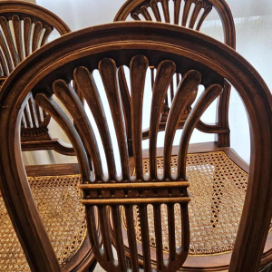 Set of 4 Louis XVI mahogany chairs, hot-air balloon back