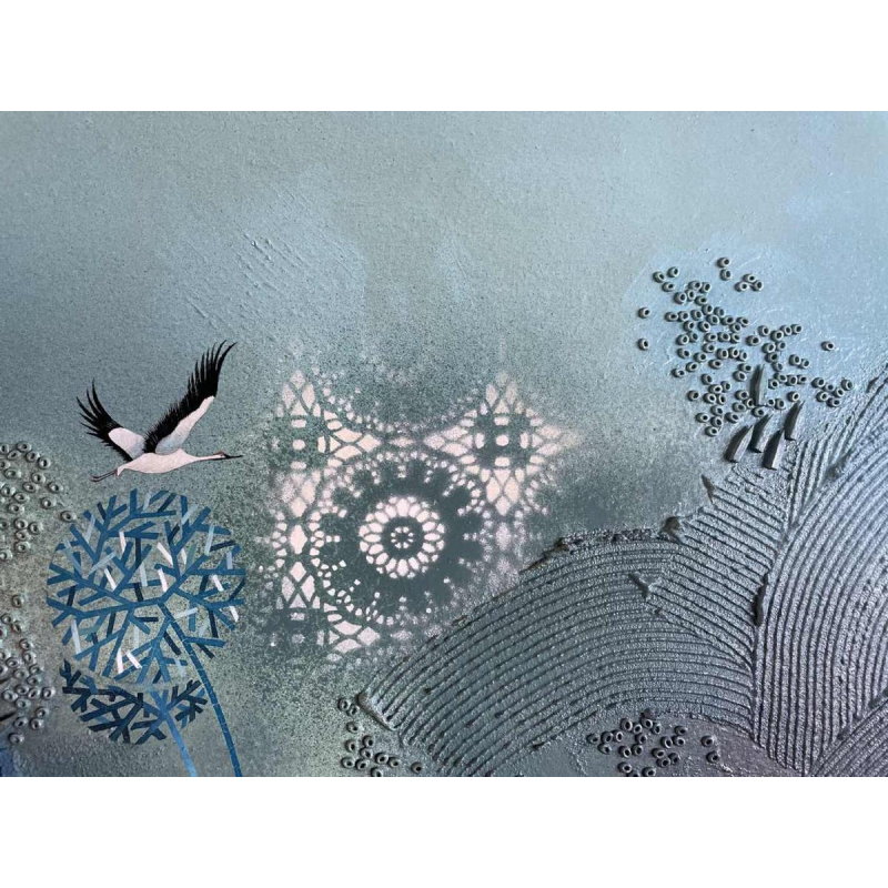 Philippe Waxweiler (1943-): « Monjardinsecret » hsp 55x93 cm