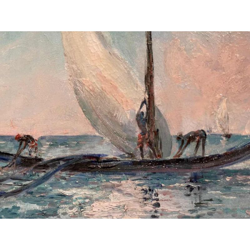 Paul DAXHELET (1905-1993) : « Pêcheurs à Zanzibar »