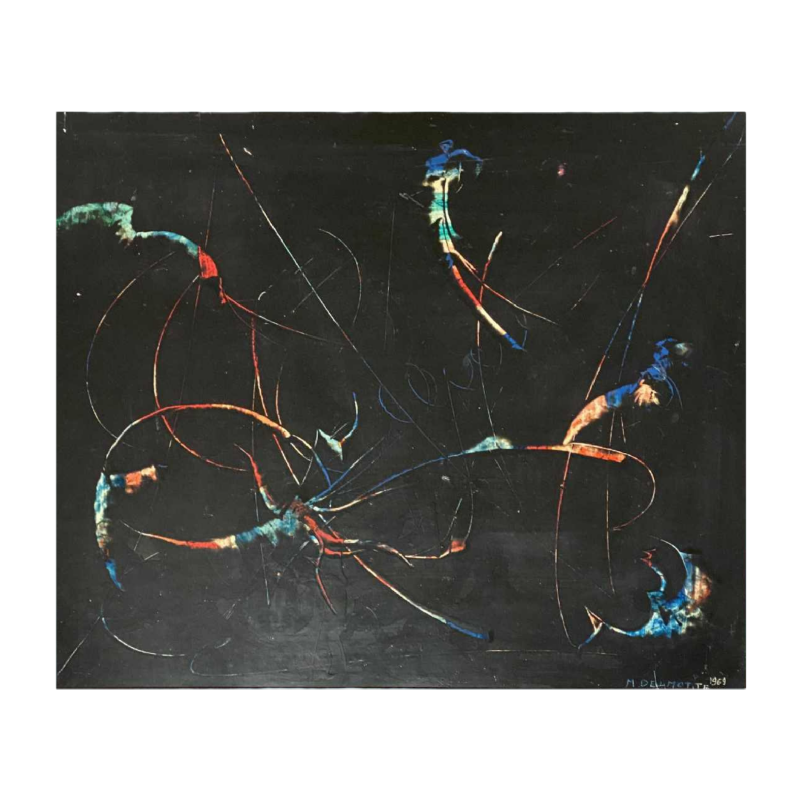 Delmotte Marcel "Compositie" schilderij olieverf op paneel - 1969