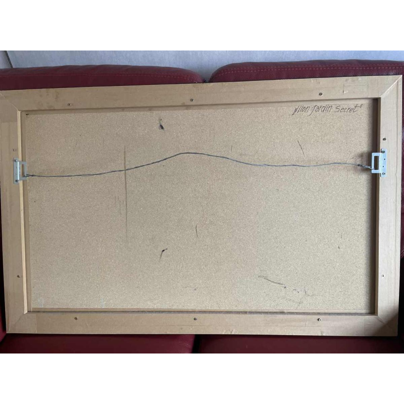 Philippe Waxweiler (1943-): « Monjardinsecret » hsp 55x93 cm