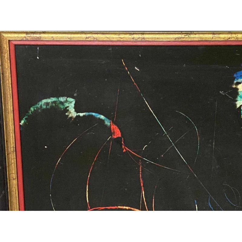 Delmotte Marcel "Composition" tableau huile sur panneau - 1969