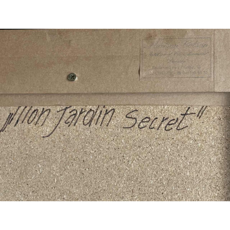 Philippe Waxweiler (1943-): « Mon jardin secret » hsp 55x93 cm