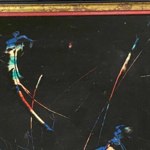 Delmotte Marcel "Composition" painting oil on panel - 1969