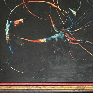 Delmotte Marcel "Composition" painting oil on panel - 1969