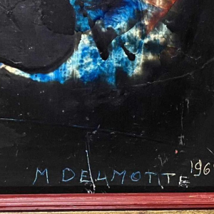 Delmotte Marcel "Compositie" schilderij olieverf op paneel - 1969