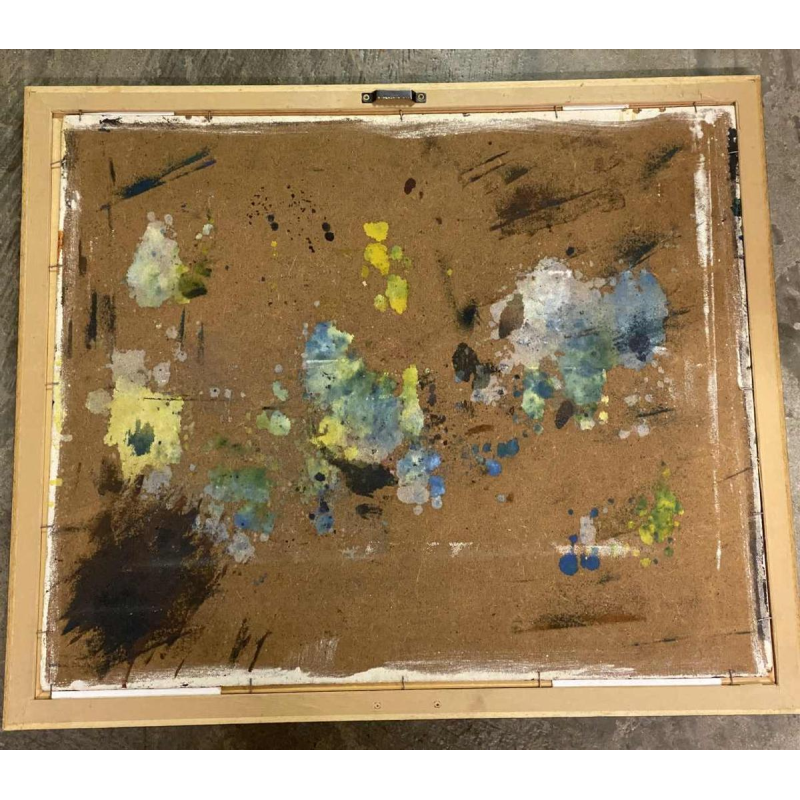 Delmotte Marcel "Composition" tableau huile sur panneau - 1969