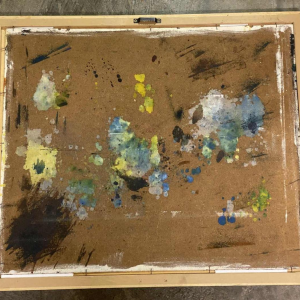 Delmotte Marcel "Compositie" schilderij olieverf op paneel - 1969