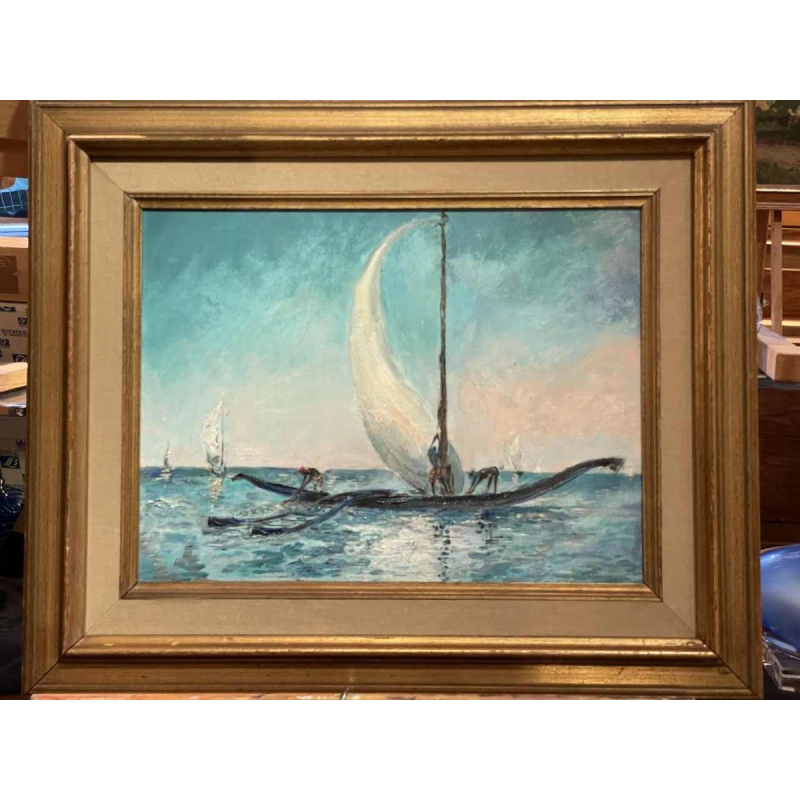 Paul DAXHELET (1905-1993) : « Pêcheurs à Zanzibar »