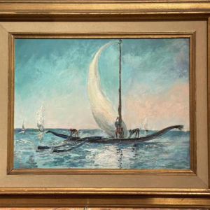 Paul DAXHELET (1905-1993) : « Pêcheurs à Zanzibar »