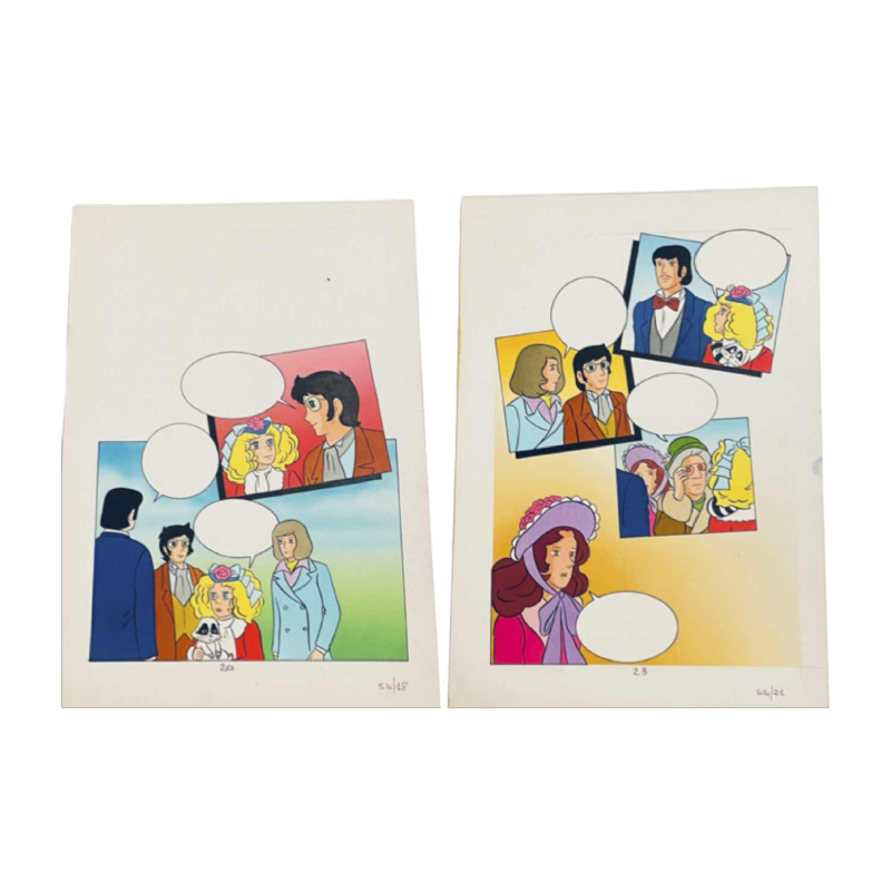 Yumiko Igarashi - Toei Animation - 2 planches originales " Candy Special "- 1978