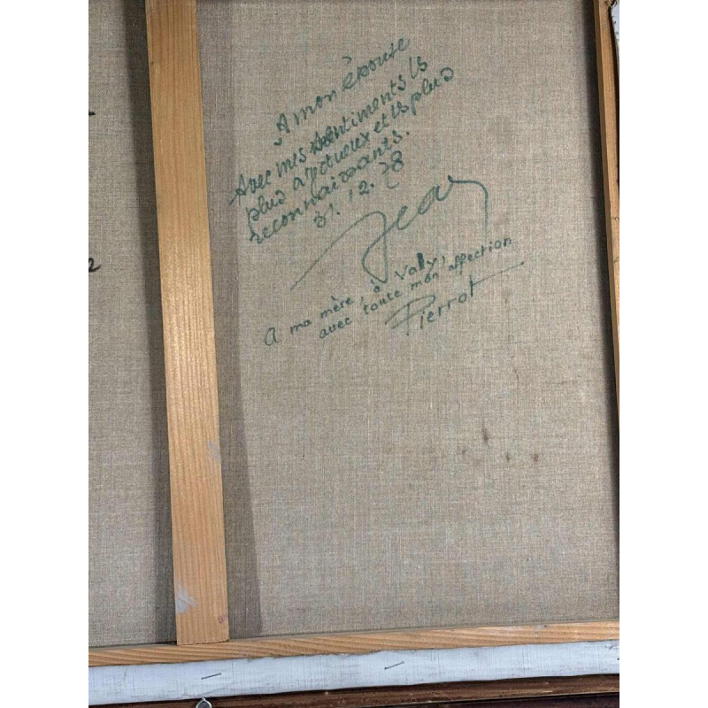 Franck Innocent 'Printemps à Heudebouville' tableau post-impressionniste huile sur toile, 1978