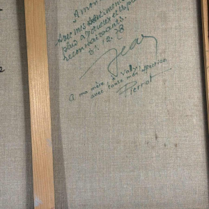 Franck Innocent 'Printemps à Heudebouville' tableau post-impressionniste huile sur toile, 1978