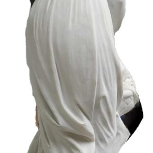 Monumental sculpture in Carrara marble Young women with a basket of flowers