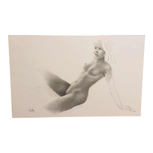 Alain Aslan Gourdon dit Aslan - preparatory drawing for "Lui" magazine