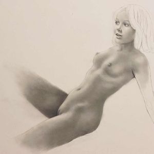 Alain Aslan Gourdon dit Aslan - preparatory drawing for "Lui" magazine