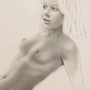 Alain Aslan Gourdon dit Aslan - preparatory drawing for "Lui" magazine