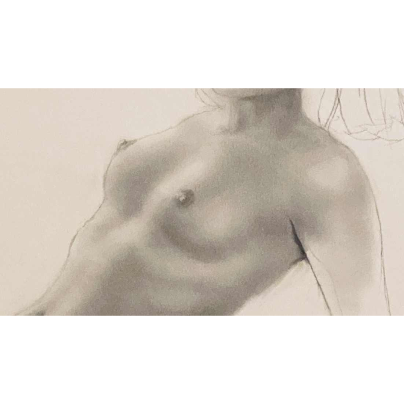 Alain Aslan Gourdon dit Aslan - preparatory drawing for "Lui" magazine